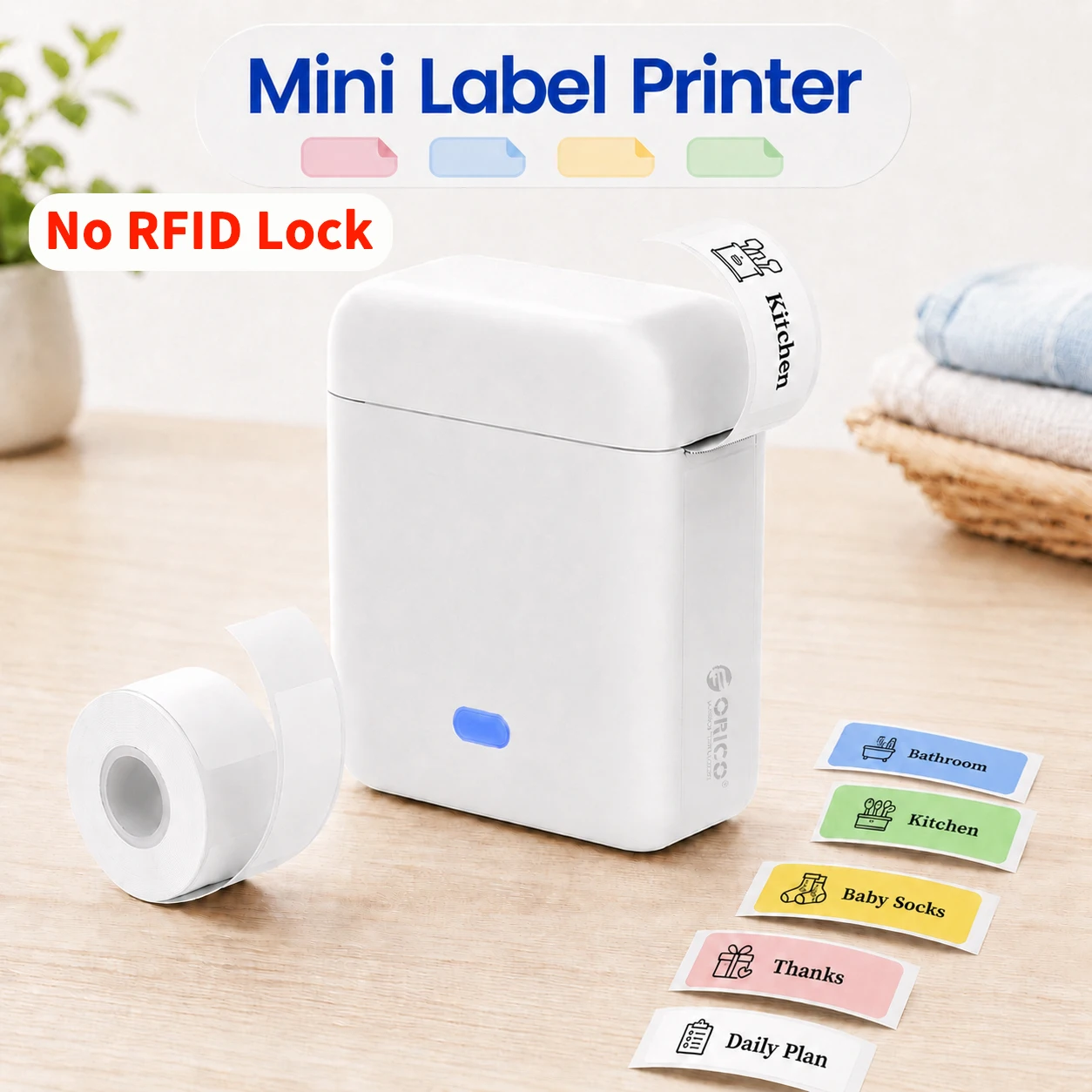 Label Maker - Mini Ink-Free Thermal Label Printer Wireless