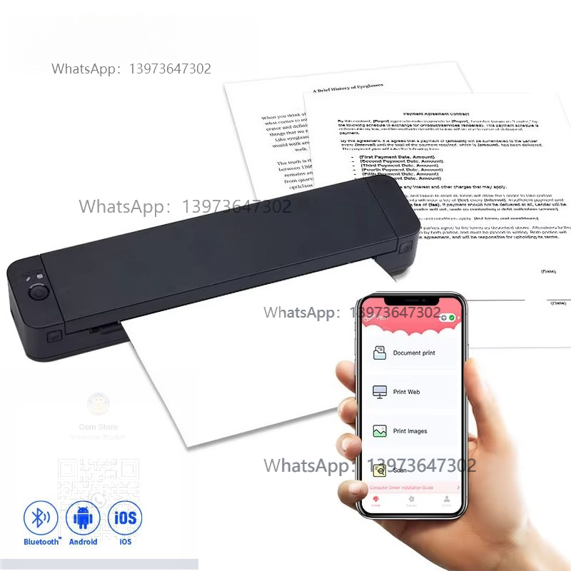 Thermal Printer - NEW 300dpi Portable A4 Printer Thermal