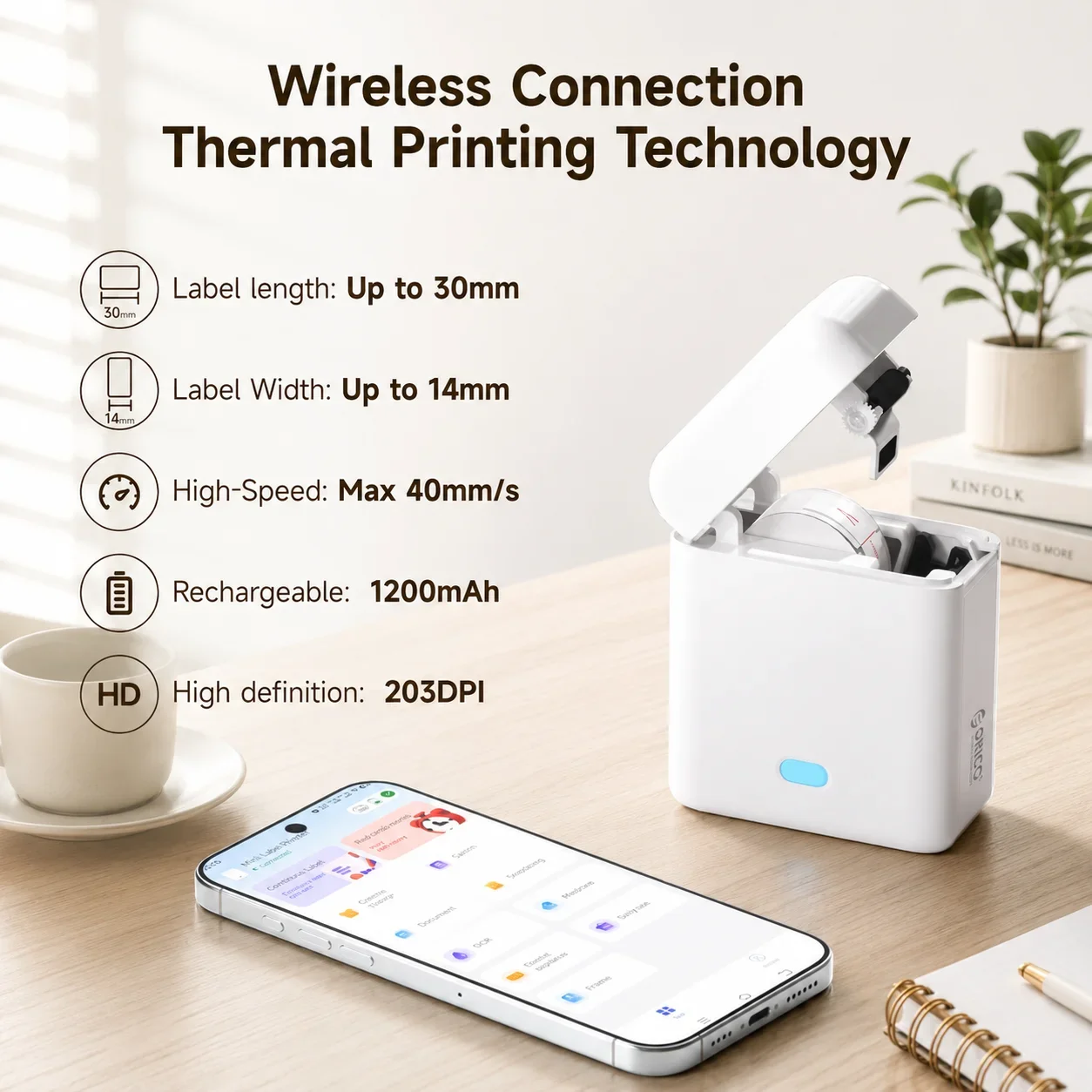 Mini Ink-Free Thermal Label Pr - Label Maker 评论和价格
